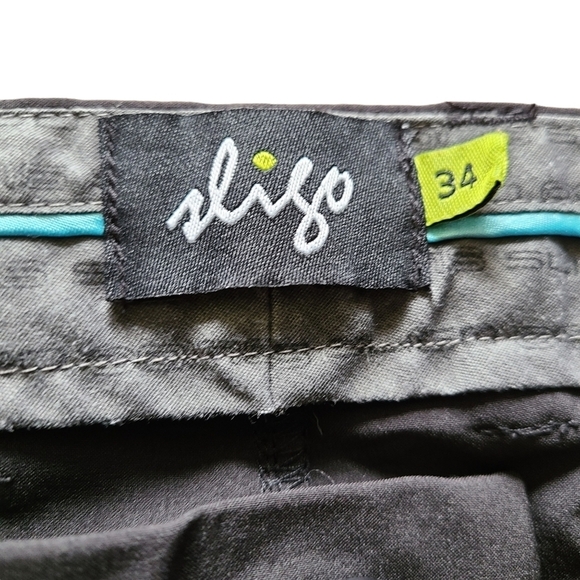 Sligo black straight leg zip-up front mens golf sport pants - Picture 4 of 11